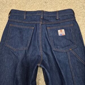 Men's Relaxed Straight Dark Blue Denim Jeans - Made in USA